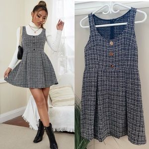 Black & white Tweed A-Line dress size M